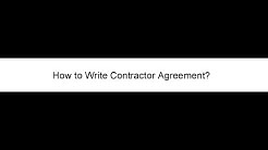 How to Write a Contractor Agreement 
