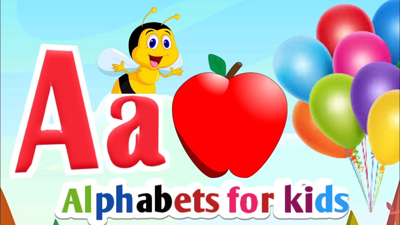 A To Z with LIVE Example 🤗। abcd। English alphabet । A for apple 🍎। B ...