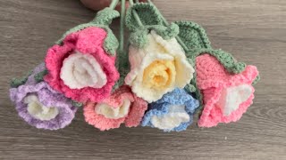 Hermosas🌹Rosas Tejidas a Crochet 🥰 Pétalo por Pétalo Paso a Paso Fáciles y Rápidas