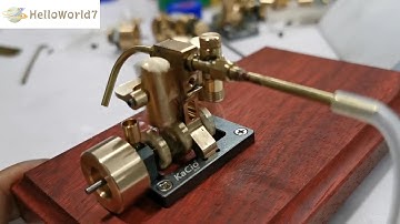 #helloworld7#Mini Inline Double-cylinder Swing Engine Model#stirling engine#tiny engines#unboxing