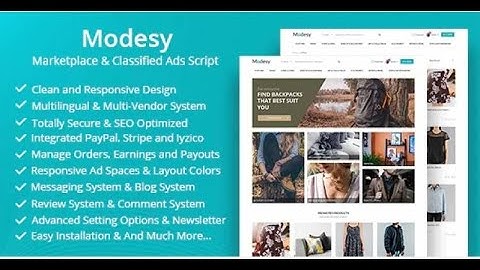 Modesy - Marketplace & Classified Ads Script - khosinhvien.com