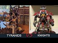 Knights VS Tyrandis 2K   Warhammer 40k Battle Report 10th Edition