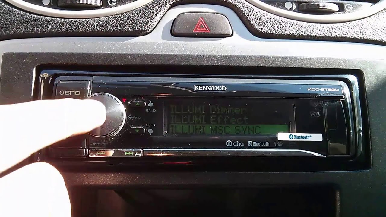 Kenwood KDCBT53U through endless settings YouTube