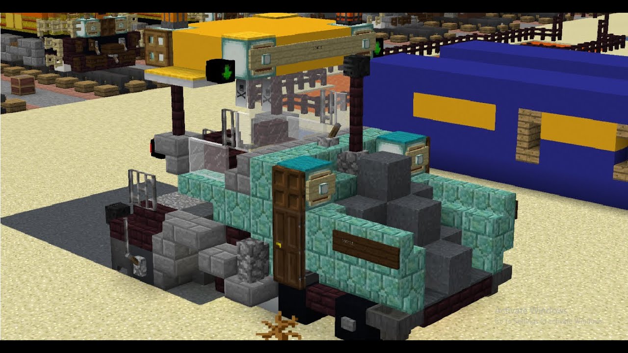 Minecraft Paver minecraft vogele wheeld road paver tutorial - YouTube