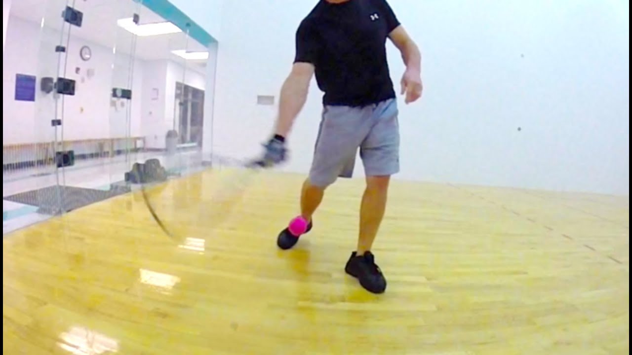 Racquetball practice, forehand, slow motion (Gopro Hero 3+) YouTube