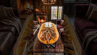 Luxury Autumn LED Epoxy Driftwood Table! 🍂
