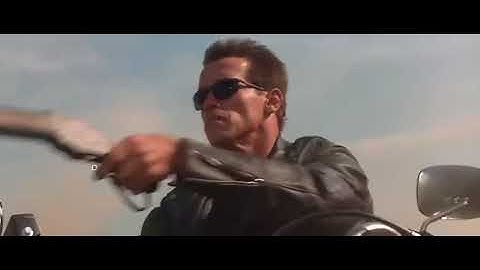Terminator 2   Tow Truck  Harley Bike  ChaseScene HD