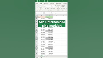 Excel Trick: Tabellen 🧮 Werte in Spalten / Zeilen vergleichen und unterschiedliche Werte markieren