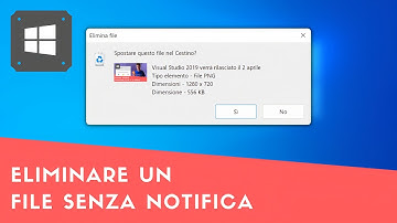 Rimuovere la "Conferma eliminazione" di un file