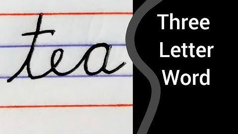 EP #10 | How to write three letter word "tea" in cursive | LEARN EASILY