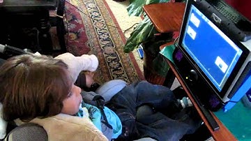 Nathan learning to use the dynavox with eyemax