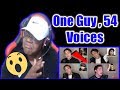 ONE GUY, 54 VOICES (With Music!)Famous Singer Impressions **REACTION**