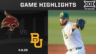 Texas State vs Baylor (4.8.25) Highlights | 2025 Big 12 Baseball