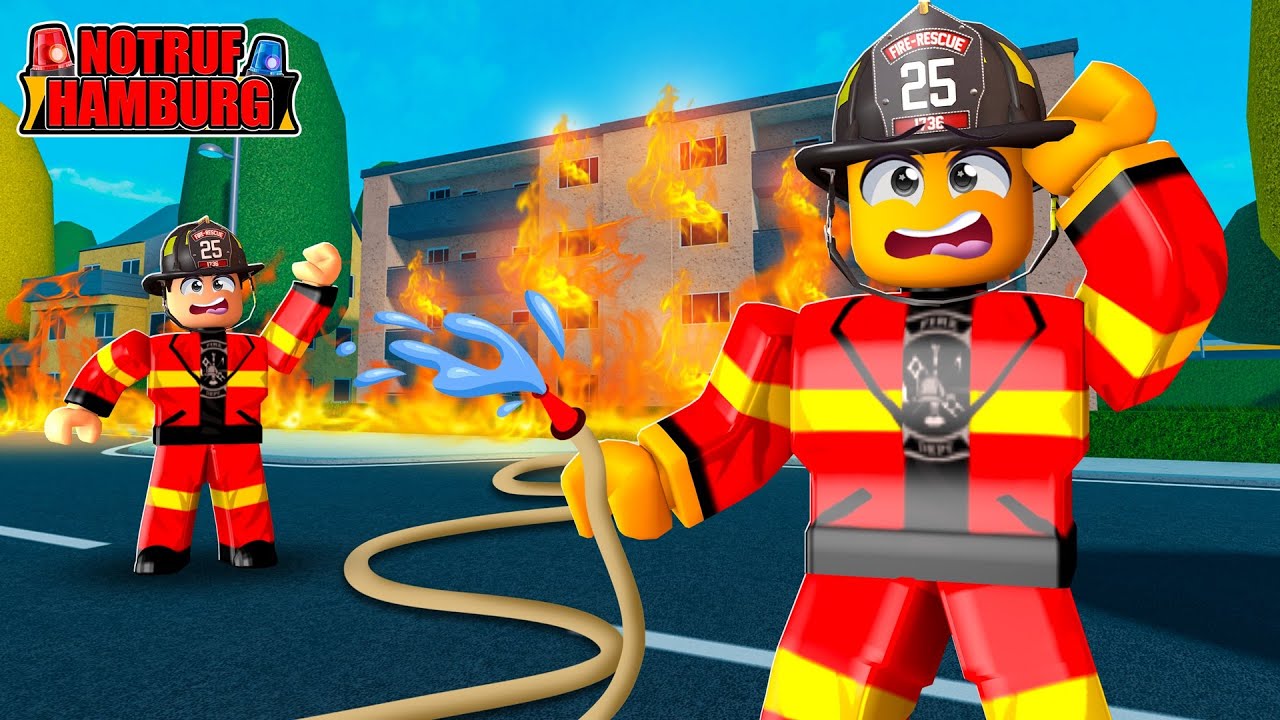 24 STUNDEN arbeiten CENTEX und VITAMINE als FEUERWEHRMANN! (Roblox Notruf Hamburg🚨| Story Deutsch)
