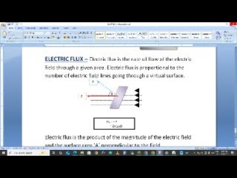 (4) ELECTRIC FLUX Class XII physics Chapter - 1 Electric field and ...