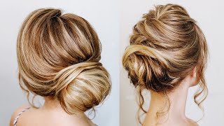 2 hairstyles for middle length hair| Simple textured bun for thin hair  | Textured simple low bun