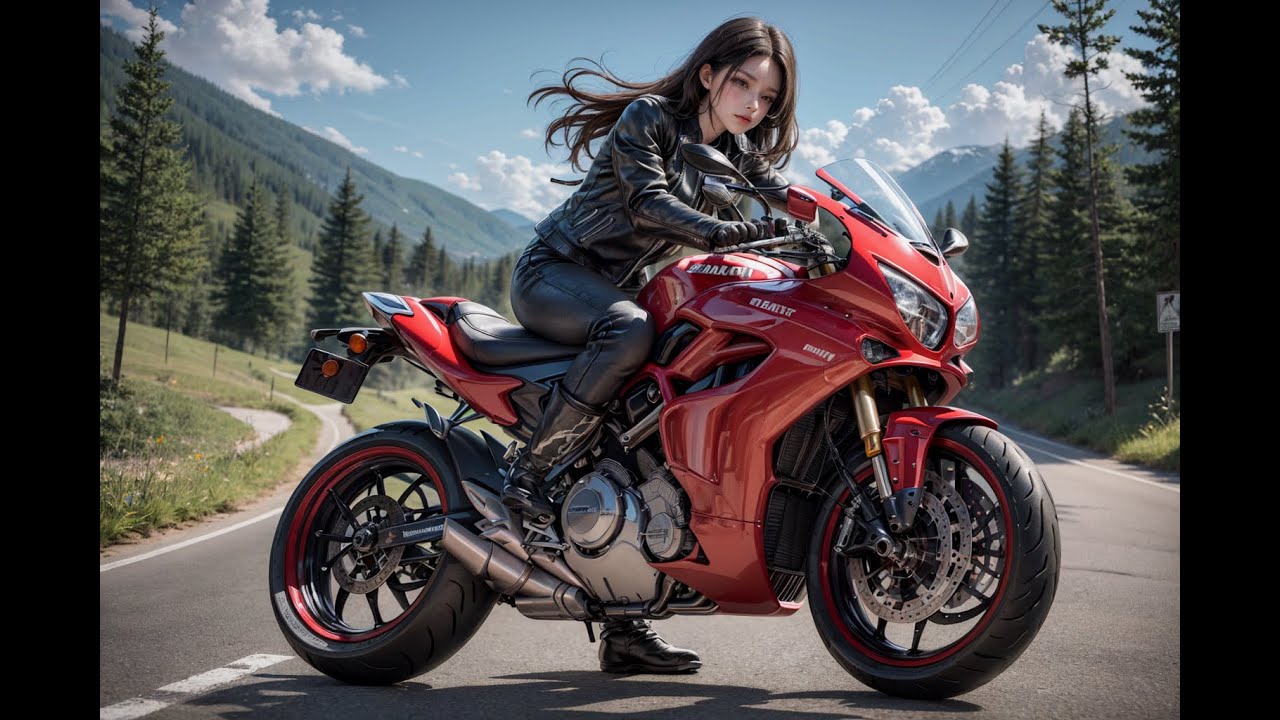 [Ai art] motorcycle girl YouTube