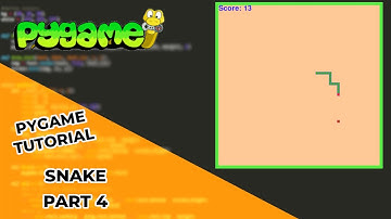 PyGame Snake Beginner Tutorial in Python - PART 4 | COLLISION DETECTION!