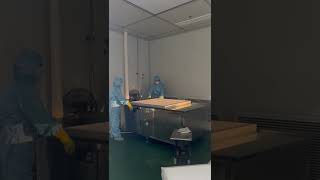 The inspection process of FFU before leaving the factory