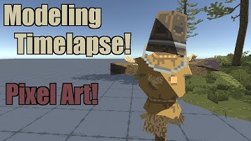 Lowpoly - pixel art Sword dummy