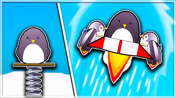 I Used EXPLOSIVE ROCKET POWERS To Send Penguins To SPACE | Learn To Fly 3
