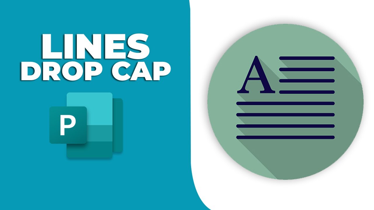 How to add lines drop cap in Publisher - YouTube
