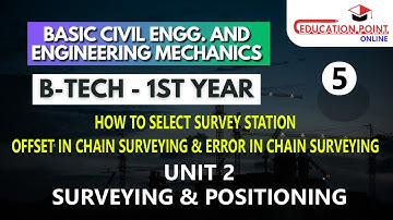 How to Select Survey Station | Offset in Chain Surveying | Error in Chain Surveying