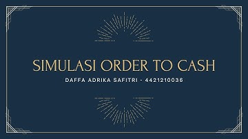 Simulasi Order to Cash (O2C) Odoo 16