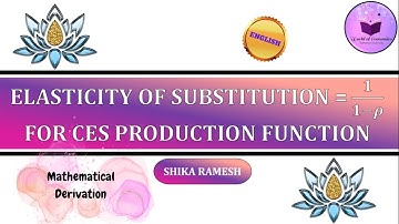 Elasticity of Substitution for CES Production Function