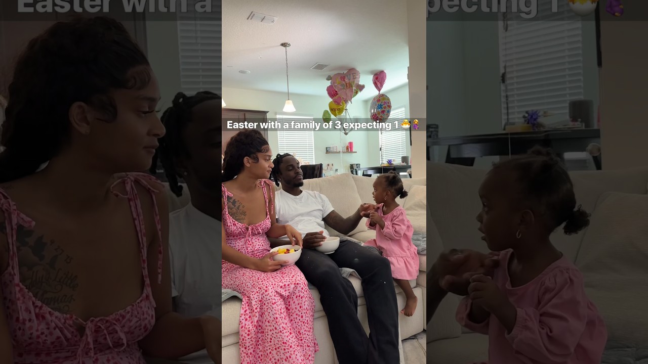 EASTER MORNING AS A FAMILY OF 3