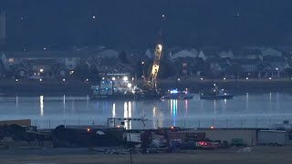 Flight data recorder recovered from Black Hawk helicopter and airplane, crews salvage wreckage