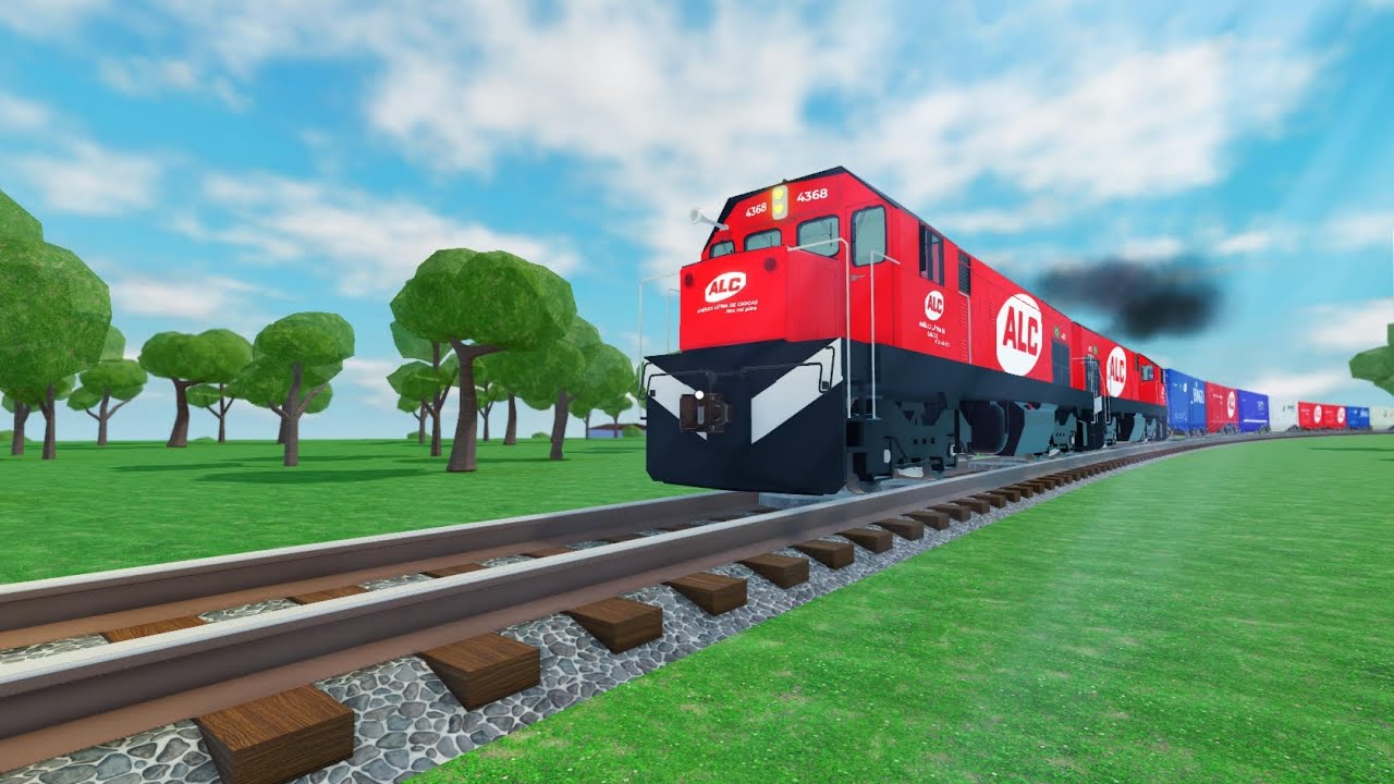 Cruzamento de trens no mapa em desenvolvimento do TDB