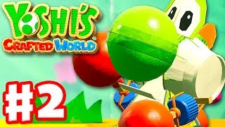 Yoshi's Crafted World - Gameplay Walkthrough Part 2 - Go-Go Yoshi in Go-Go Land!