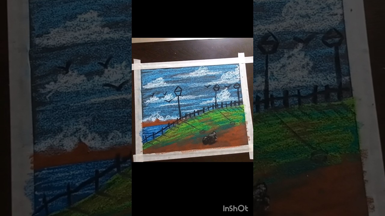 East drawing in sand paper 