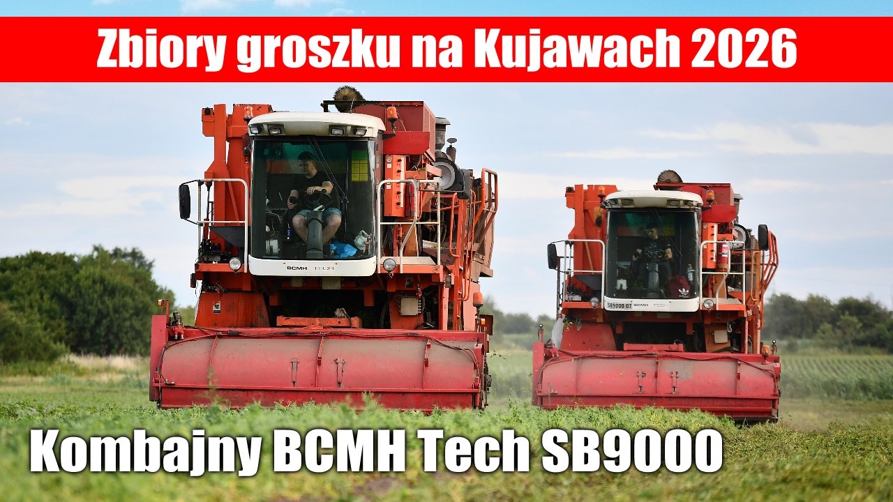 maxresdefault Kombajny BCMH Tech SB9000 w zbiorze groszku na Kujawach 2026