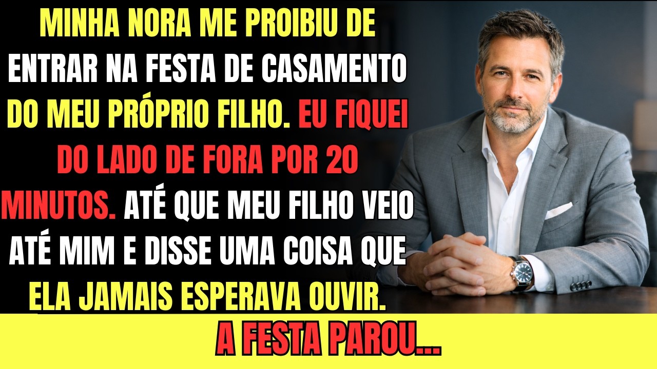 MINHA NORA ME PROIBIU DE ENTRAR NO CASAMENTO… MEU FILHO FEZ ALGO QUE ELA JAMAIS ESPERARIA VER!