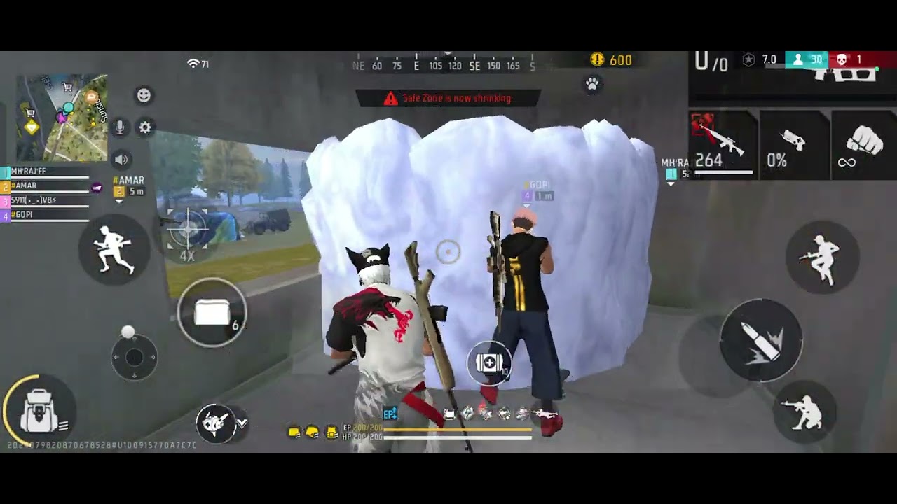 My first free fire game play 