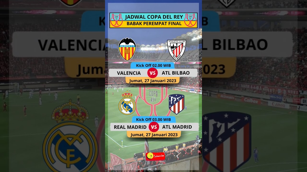 Jadwal Copa del Rey malam ini 