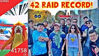 Speed Raiding shiny Entei in Pokemon GO! 42 raids in San Francisco! PokeTwon ep. 139