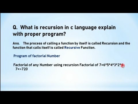 Recursion in c |  Recursive function in c language | calculate factorial in c programming