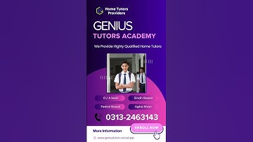 Genius Tutor Academy Karachi | Best Home & Online Tutors 📚 #KarachiTutors
