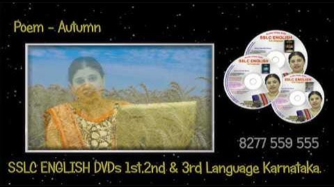 SSLC ENGLISH 3rd Lang Poem 3 AUTUMN SONG