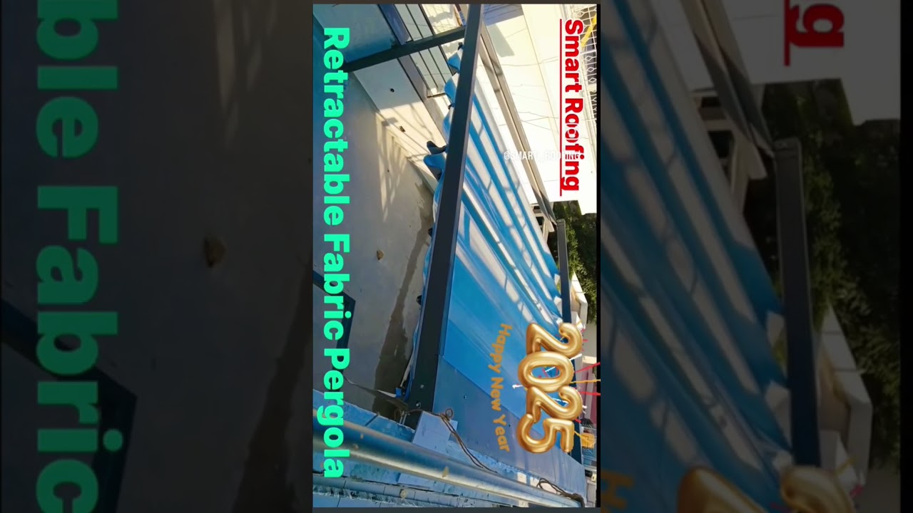 Smart Roofing :- Retractable fabric Pergola, Retractable Fabric roof #pergola #homedesign