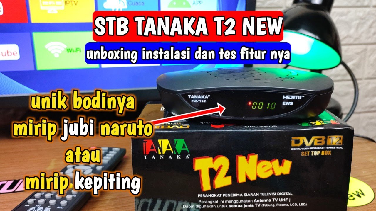 STB TANAKA T2 NEW + cara pasang stb tanaka t2 new ke tv