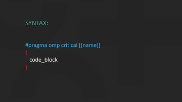 OpenMP: Critical Section