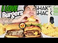 Double ShackBurger + Roadside Double Burger + Bacon Cheese Fries (Shake Shack Burger Mukbang)