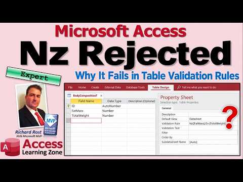 How To Handle Null Values Without Nz in Microsoft Access Table Validation Rules Safely