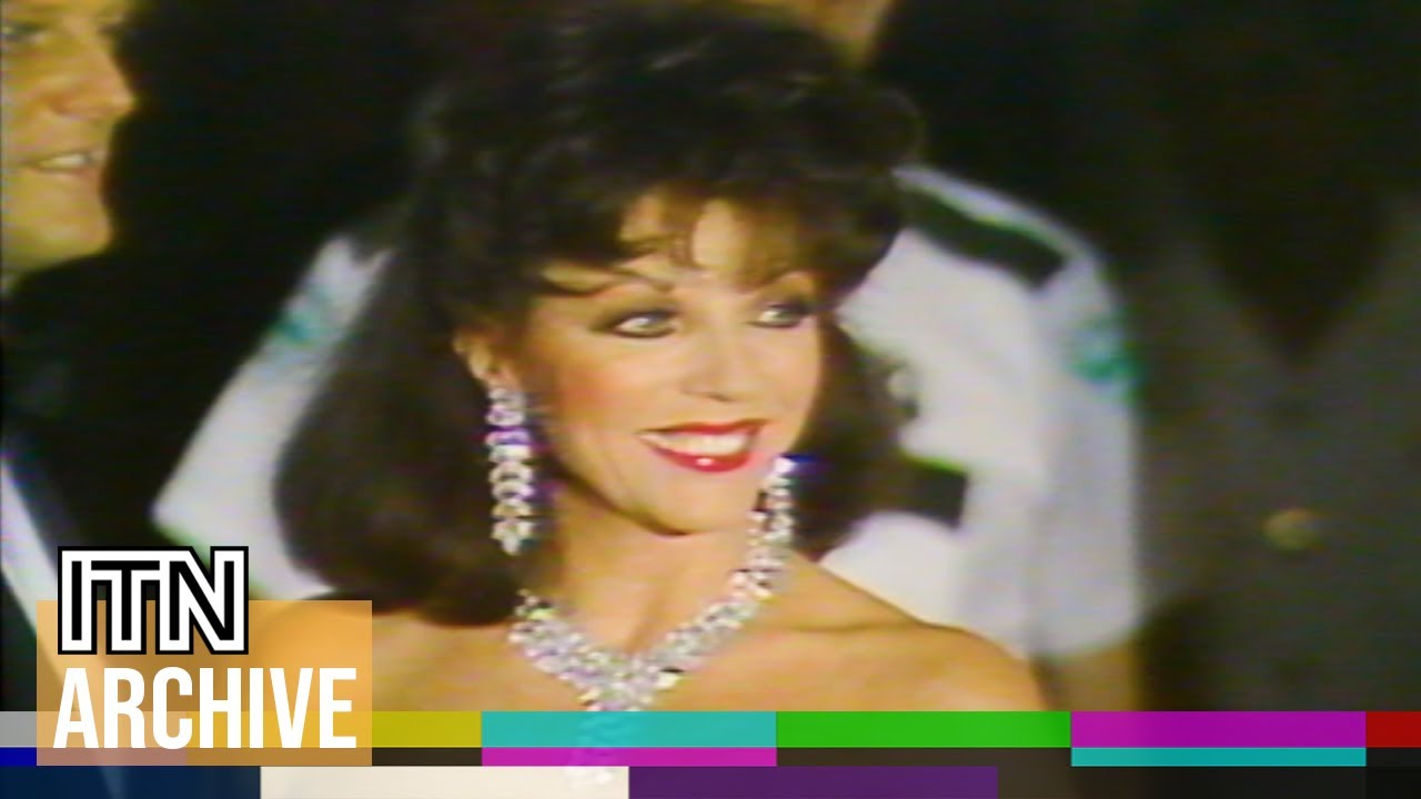 Joan Collins Dazzles at Charles and Diana’s Palm Beach fundraiser (1985)