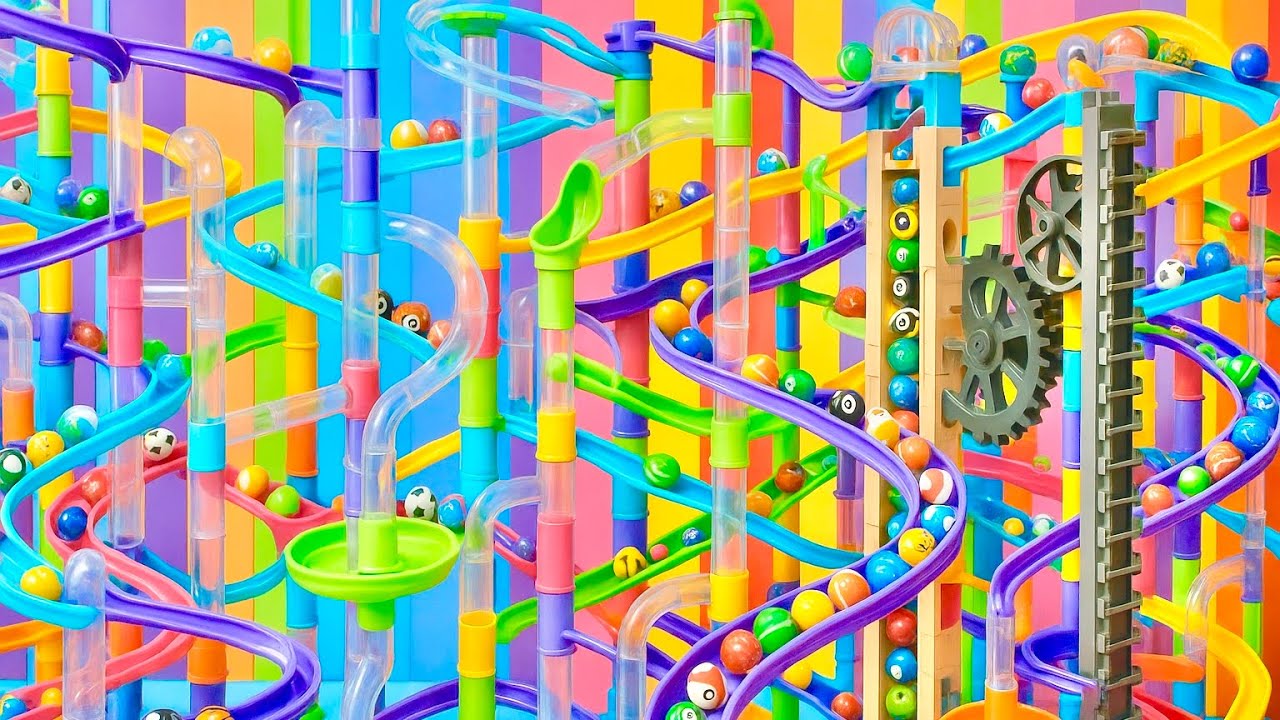 Marble Run Peaceful Flow ASMR – Smooth Visual Relaxation Experience