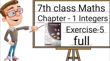 7th class maths in telugu | 7th class maths chapter-1 | 7th class maths chapter - 1 exercise 5 full